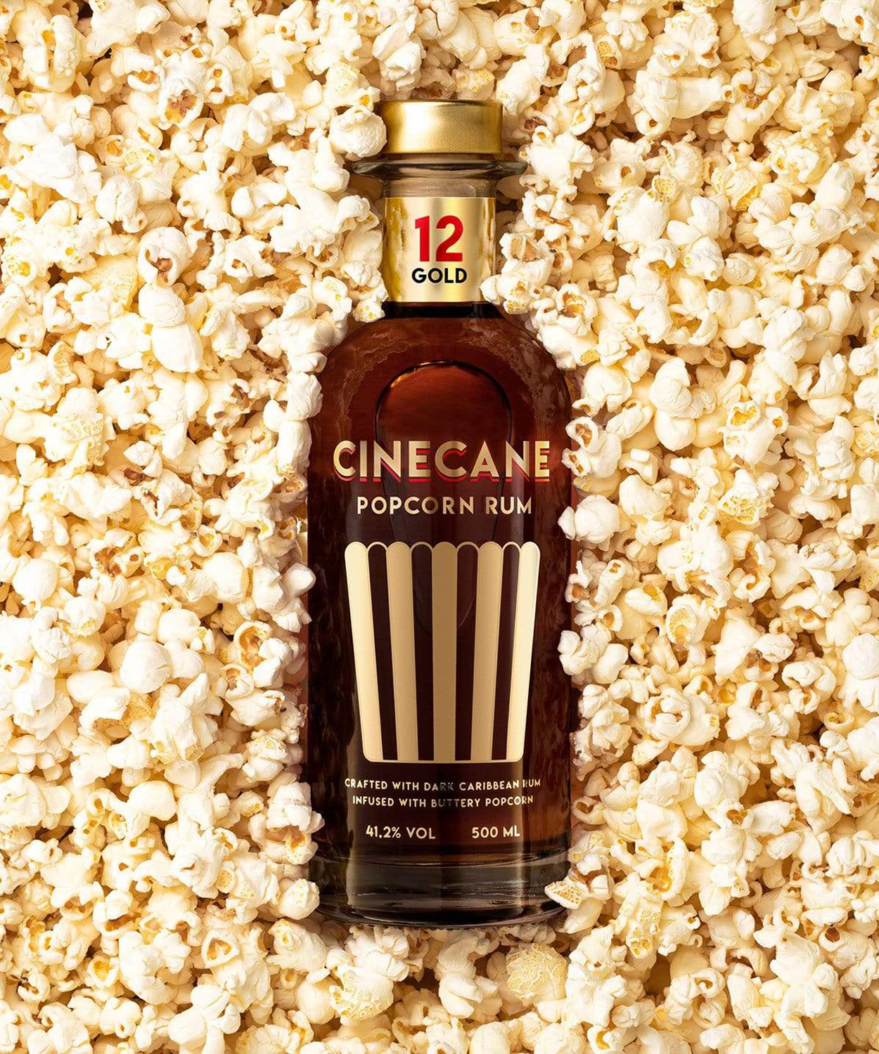 CINECANE Popcorn Rum Gold inkl. 4 Gläser