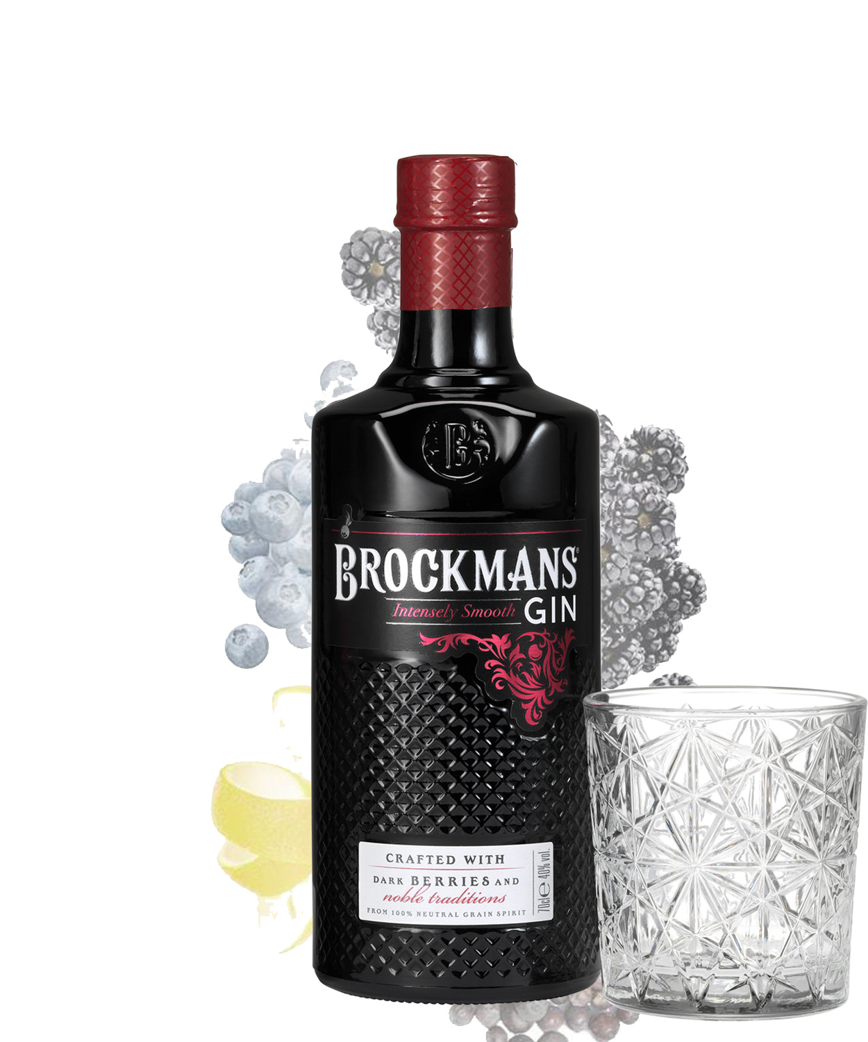 Brockmans Intensely Gin  Negroni Glas
