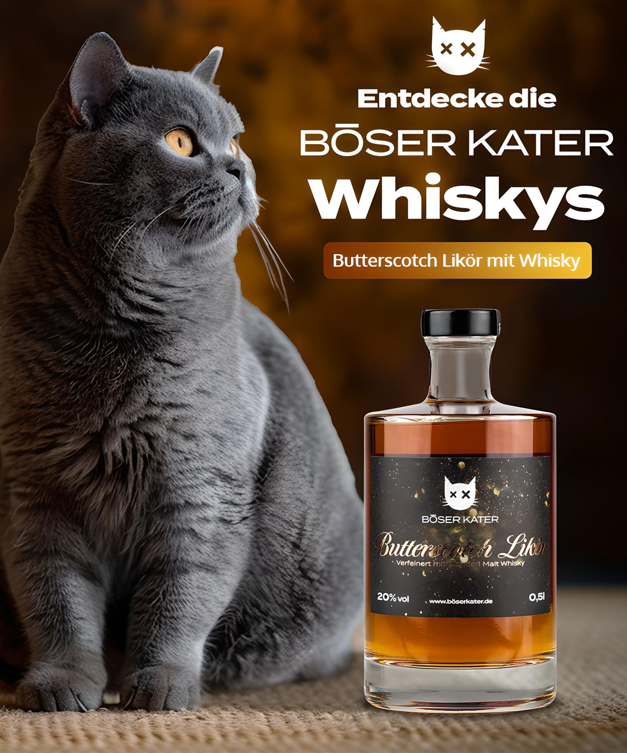 Böser Kater Butterscotch Likör mit Whisky