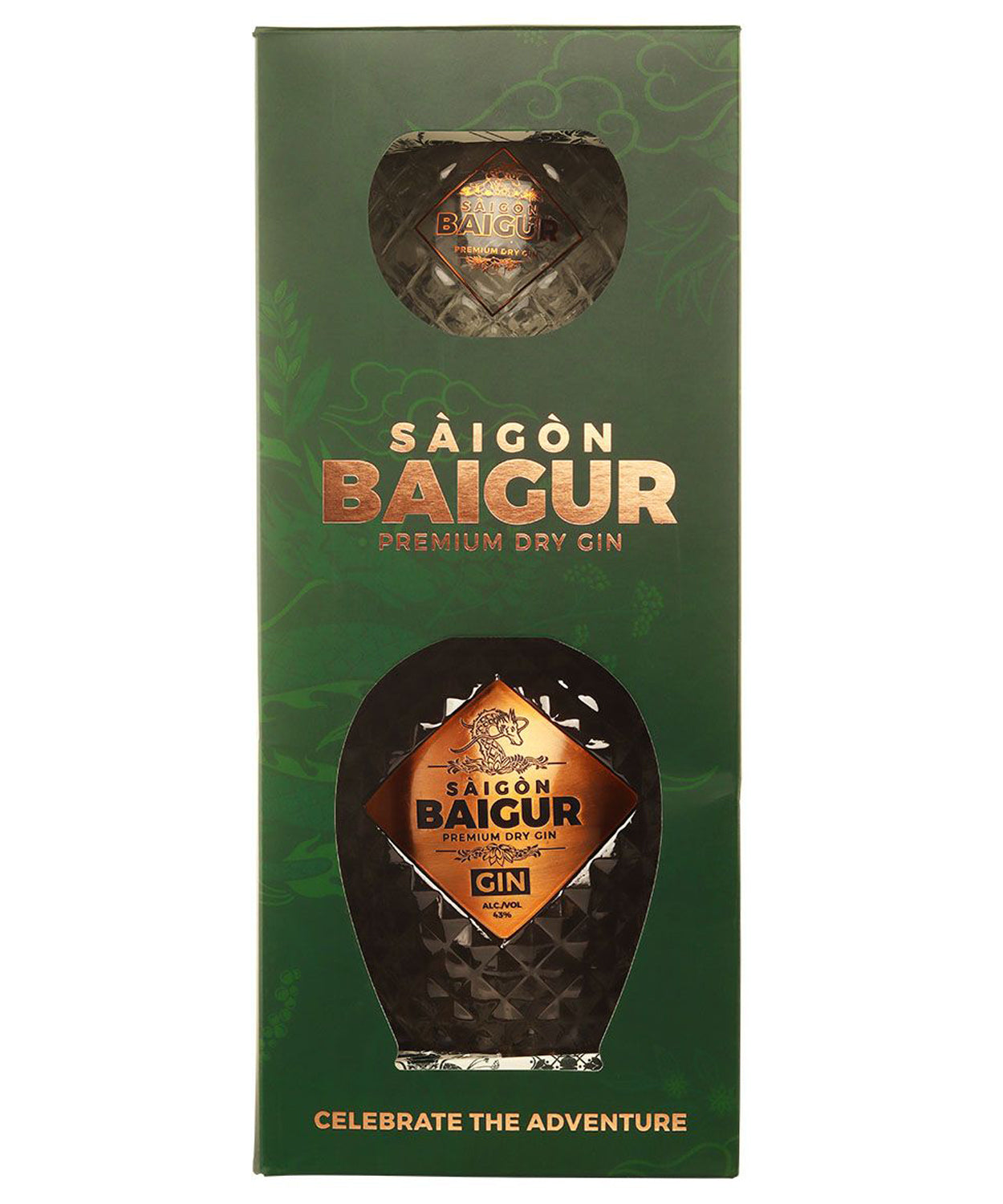 Saigon Baigur Dry Gin inklusive Glas