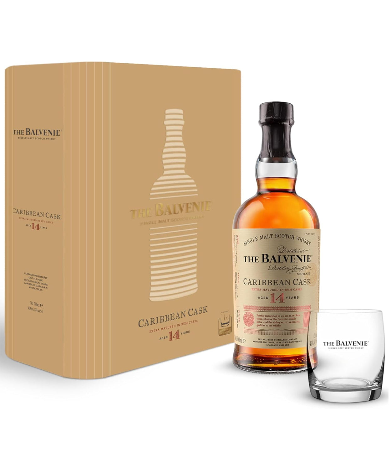 Balvenie Carribean Cask 14 inklusive Glas