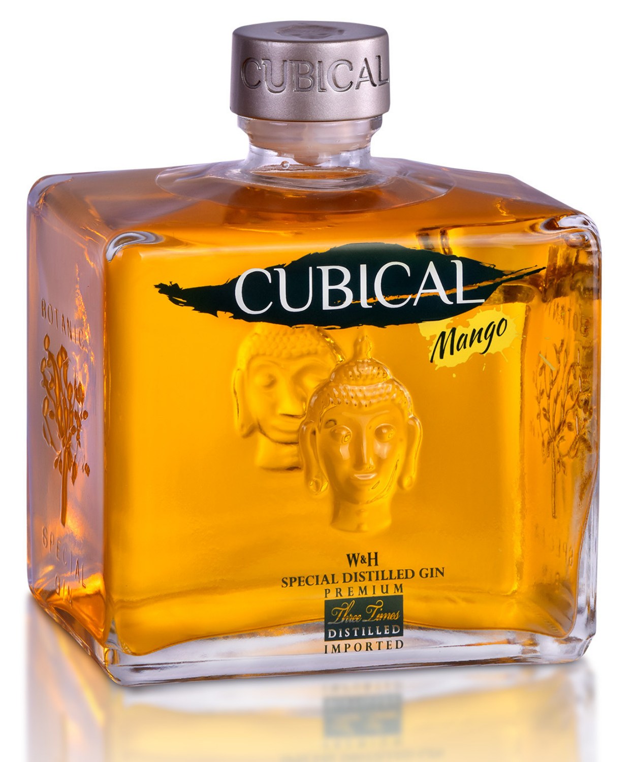 Cubical Premium Special Distilled Mango Gin + Glas