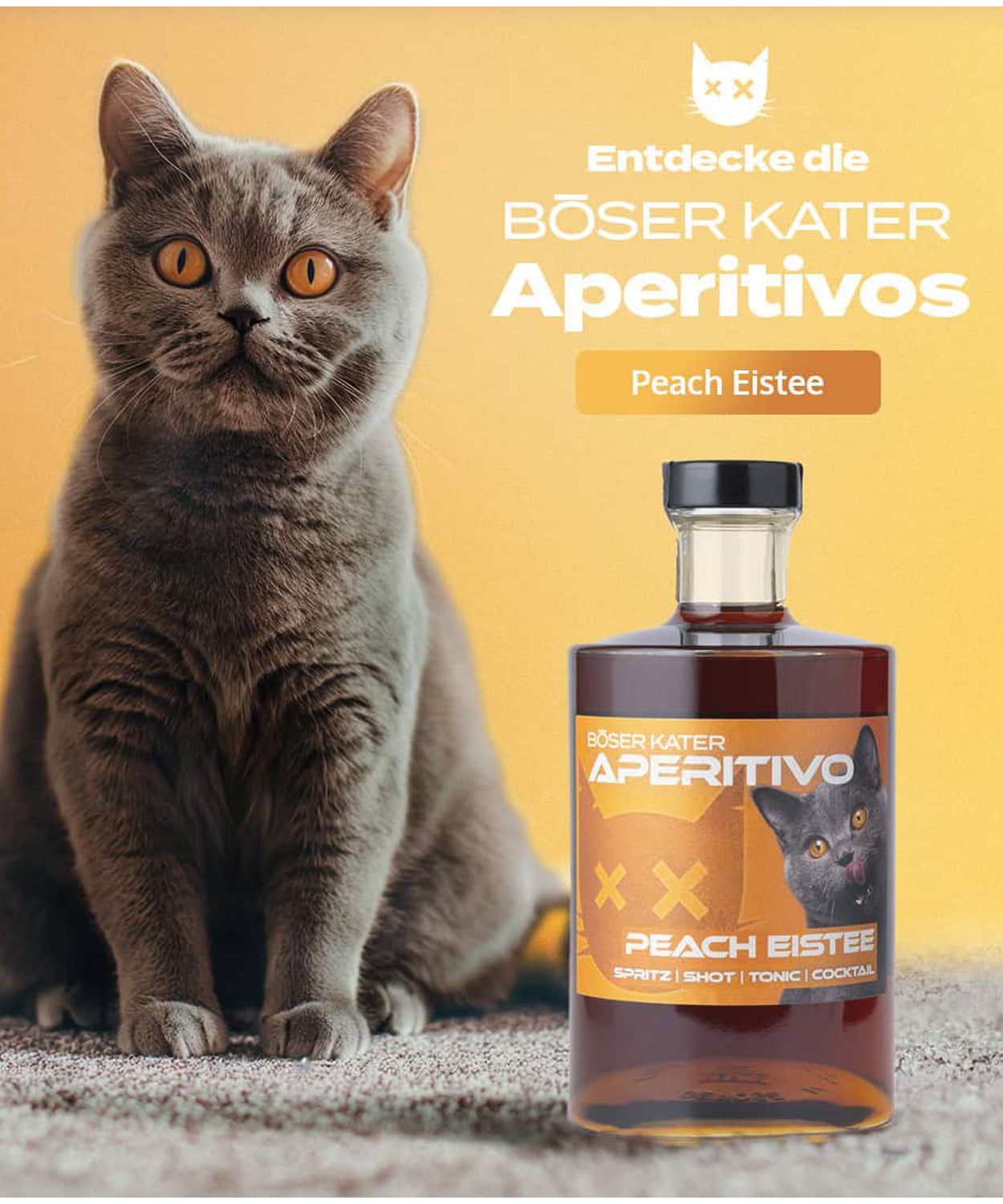 Böser Kater Pfirsich Eistee Aperitivo