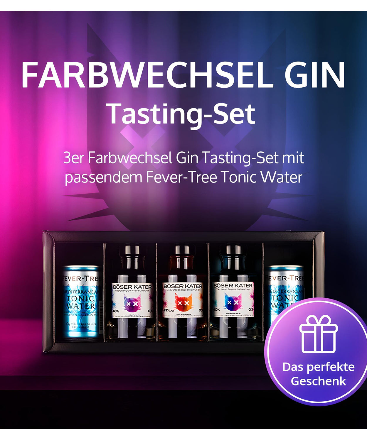 Böser Kater 3er Farbwechsel Gin Tasting-Set
