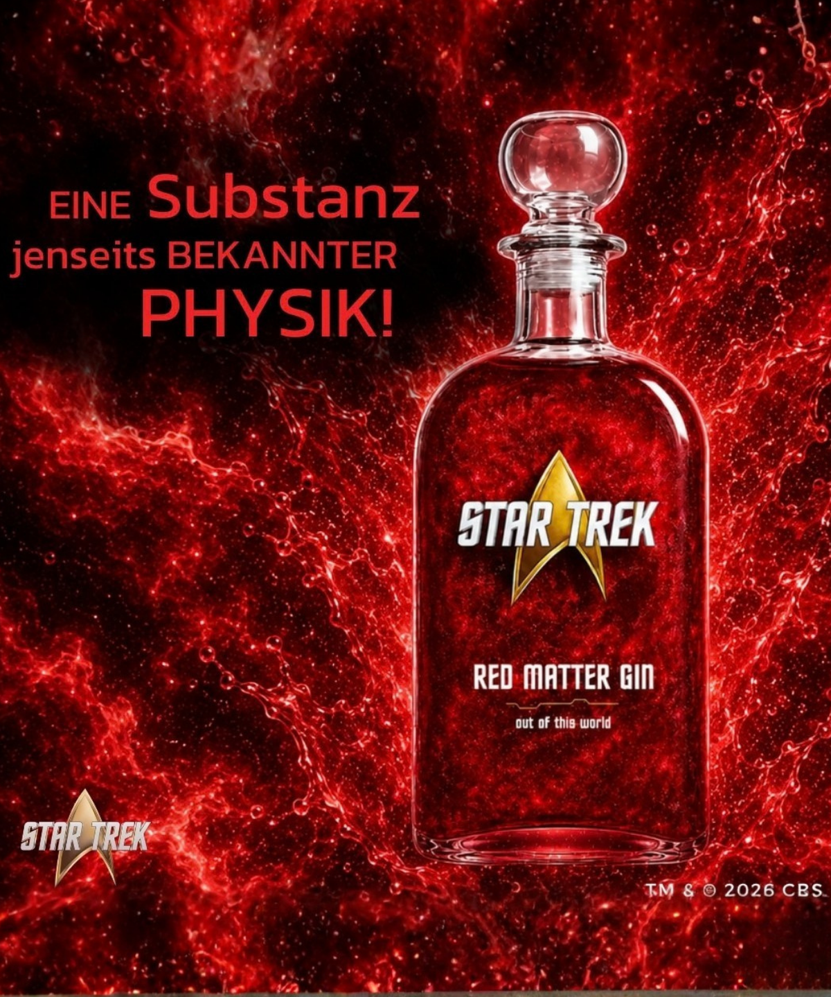 Star Trek Red Matter Gin Geschenkset inkl. Glas