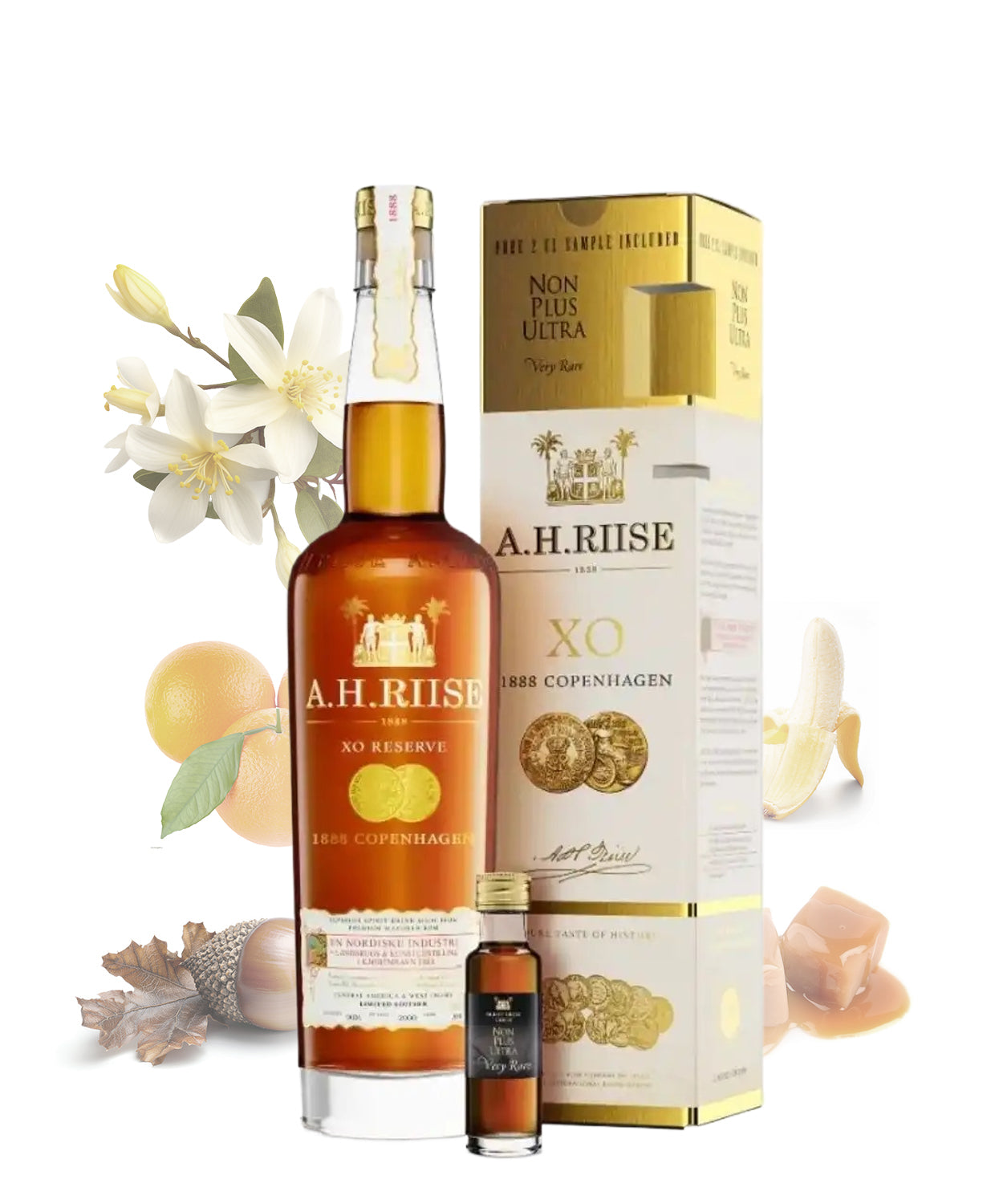 A.H. Riise 1888 Copenh.Gold+2cl VeryRare