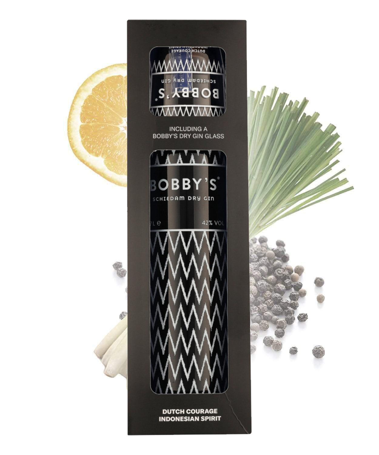 Bobby's Gin inkl. Glas in Geschenkverpackung