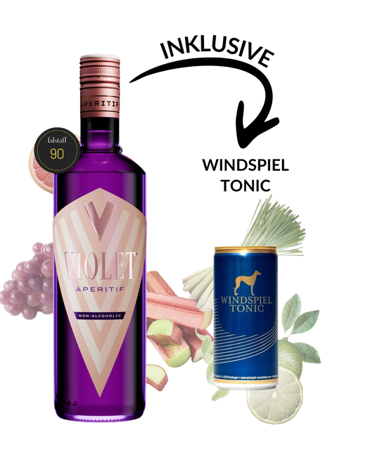 Violet Aperitif Alkoholfrei inkl. Windspiel Tonic