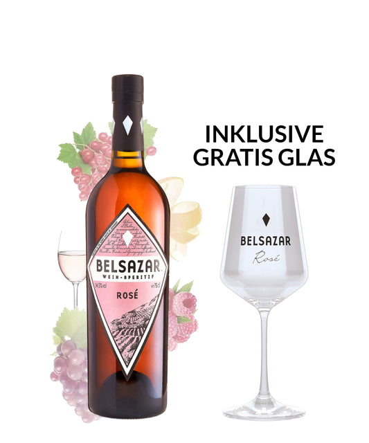 Belsazar Rosé Wein-Aperitif inklusive Glas