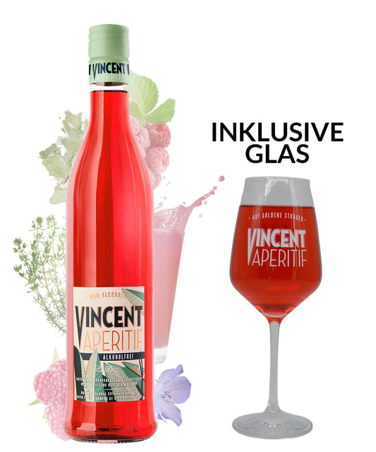 Vincent Aperitif Alkoholfrei inklusive Glas