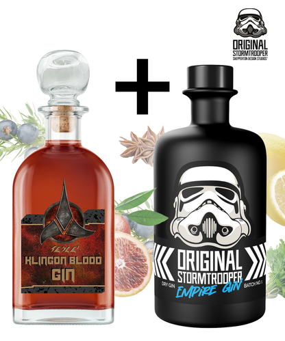 Original Stormtrooper Empire Dry Gin & Star Trek Klingon Blood Gin Paket