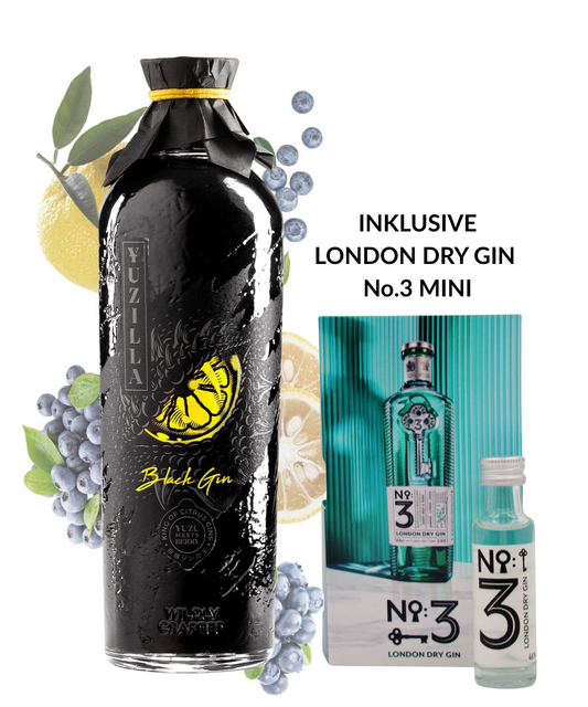YUZILLA Black Gin inkl. No.3 London Dry Gin Mini