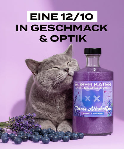 Böser Kater Lavendel & Blueberry mit Glitzer