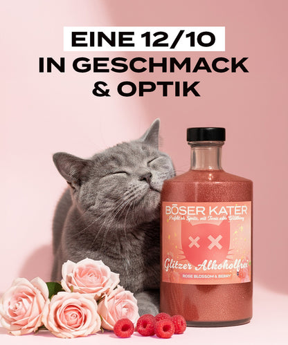 Böser Kater Rose & Berry mit Glitzer