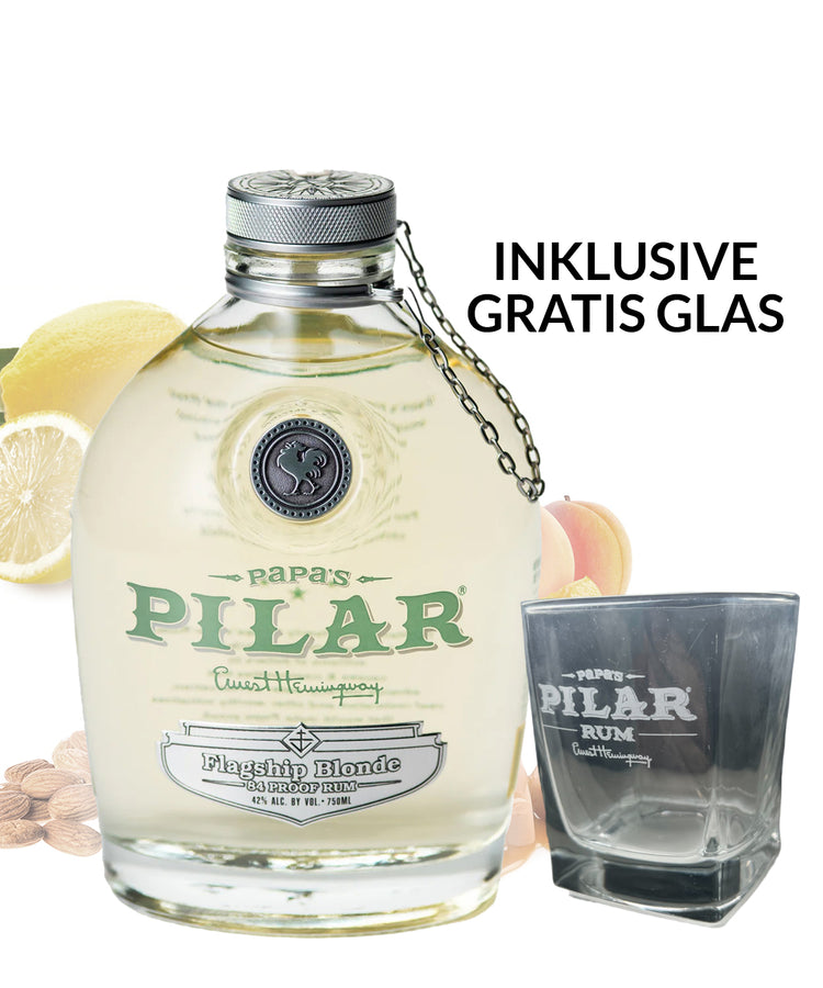 Papa´s Pilar Blonde Rum inklusive Glas