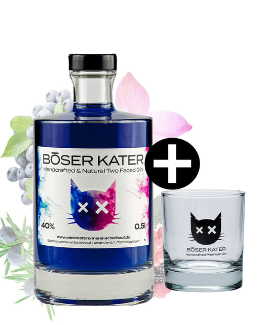 Böser Kater Two Faced inklusive Glas