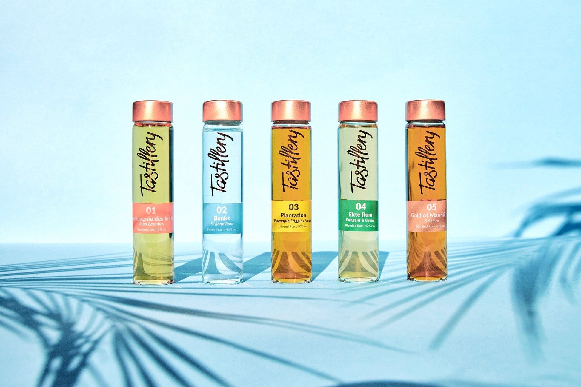Tastillery Design Flaschen 5 x 50ml Rum