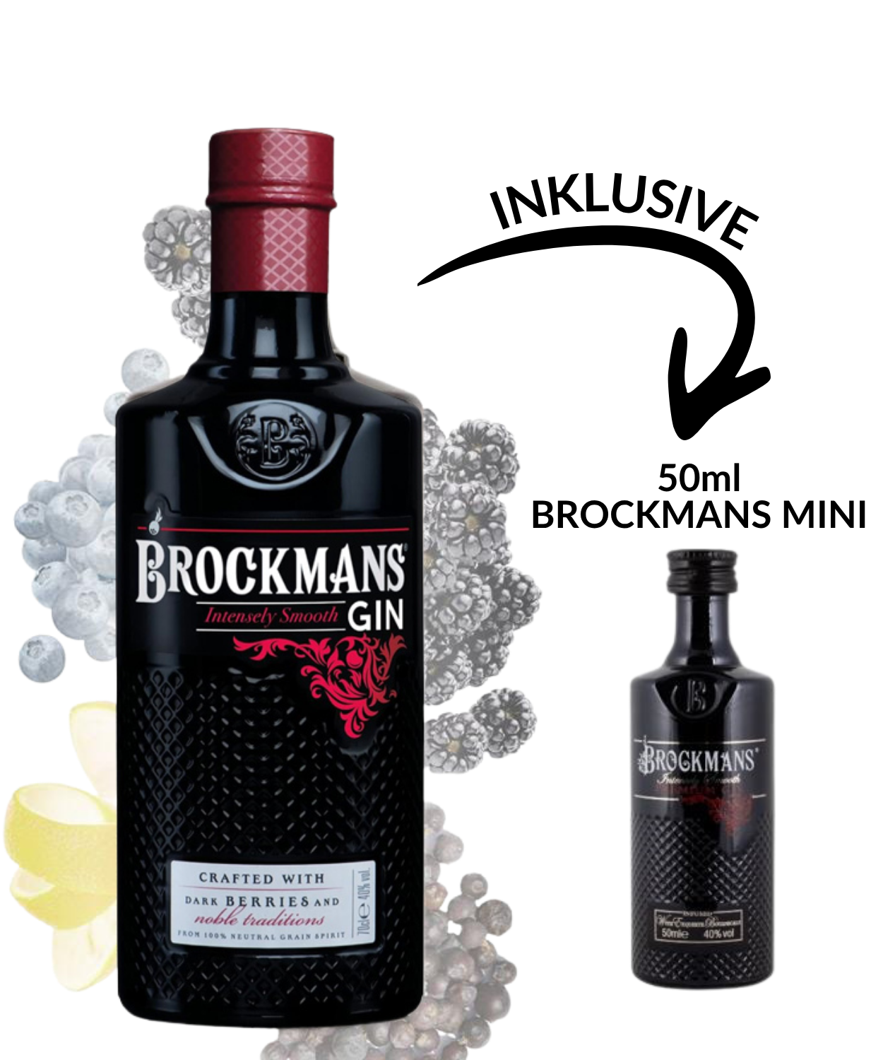 Brockmans Intensely Smooth Gin inkl. Brockmans Mini