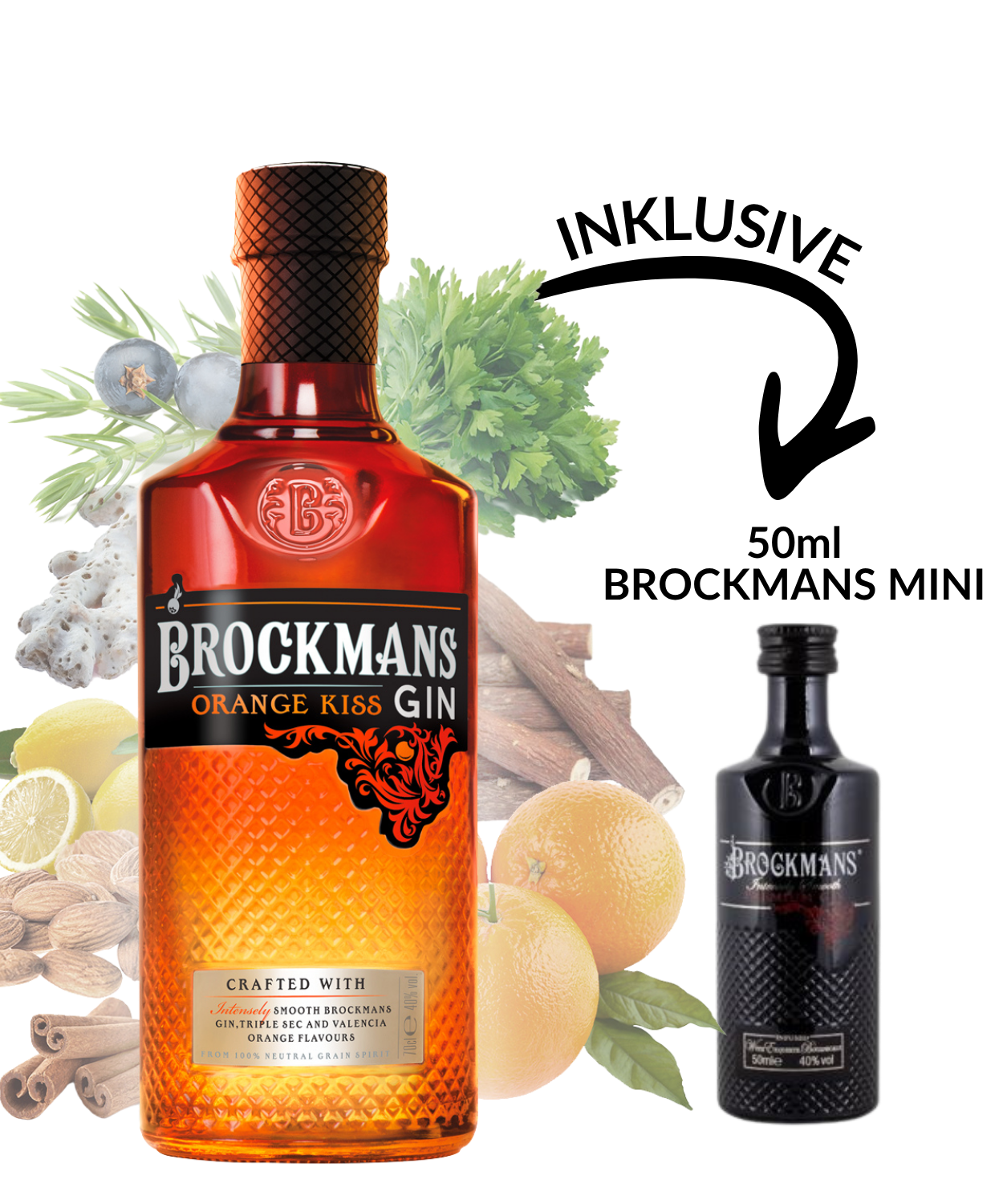 Brockmans Gin Orange Kiss inkl. Brockmans Mini