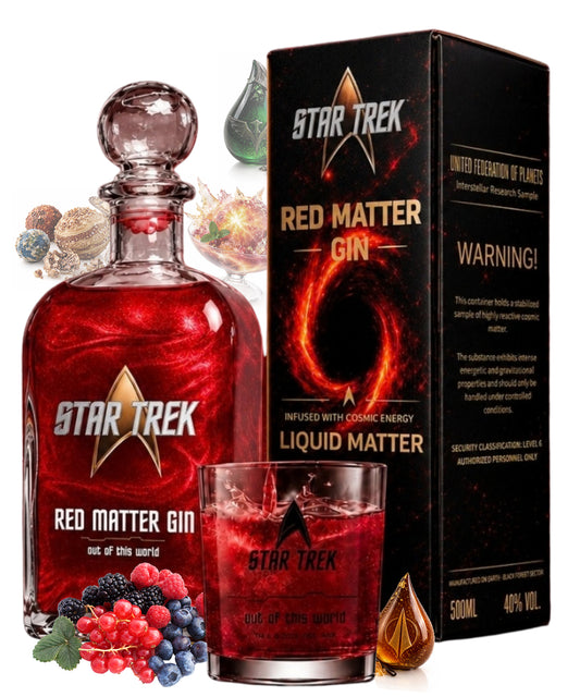 Star Trek Red Matter Gin Geschenkset inkl. Glas